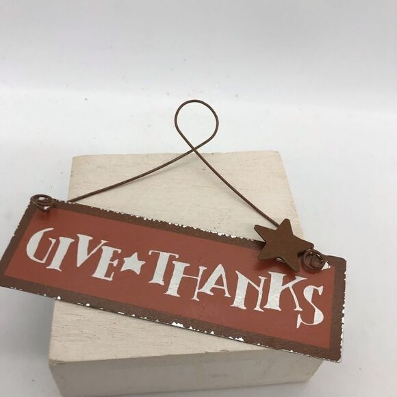 Thanksgiving Ornament Home Motivational Sign New - Picture 7 of 12